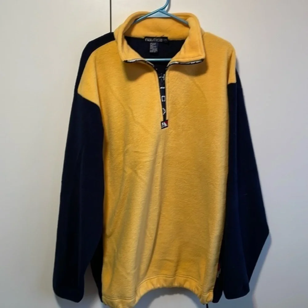 Nautica Mens fleece 1/4 zip pullover size large